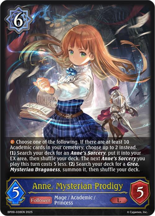 Anne, Mysterian Prodigy, BP09: Duet of Dawn and Dusk BP09-038EN