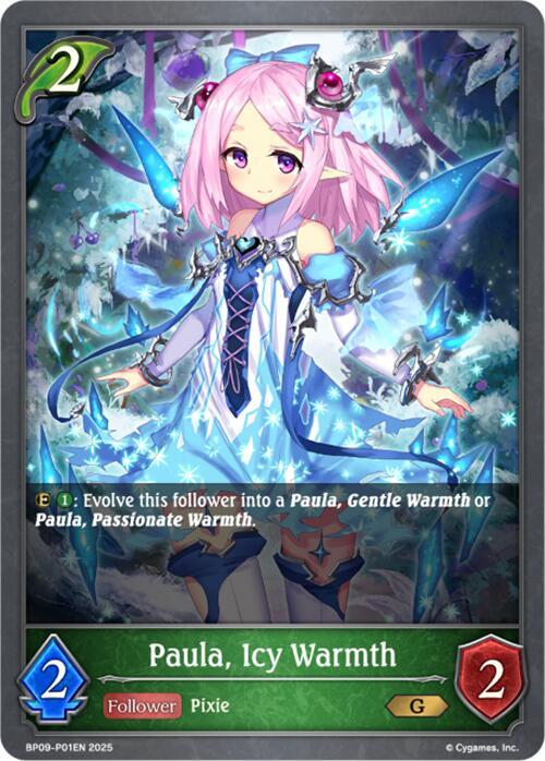 Paula, Icy Warmth - P01EN (Foil), BP09: Duet of Dawn and Dusk BP09-P01EN