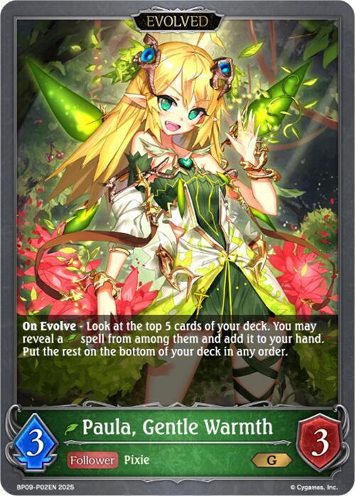Paula, Gentle Warmth // Paula, Passionate Warmth - P02EN (Foil), BP09: Duet of Dawn and Dusk BP09-P02EN