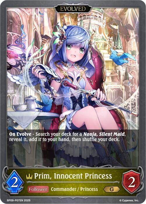 Prim, Innocent Princess (Evolved) - P07EN (Foil), BP09: Duet of Dawn and Dusk BP09-P07EN