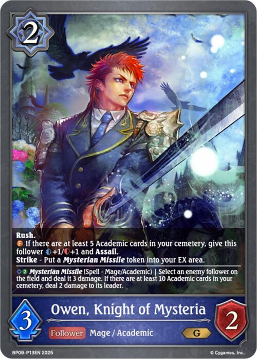 Owen, Knight of Mysteria - P13EN (Foil), BP09: Duet of Dawn and Dusk BP09-P13EN