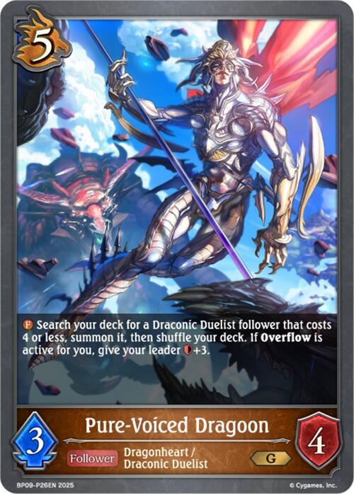 Pure-Voiced Dragoon - P26EN (Foil), BP09: Duet of Dawn and Dusk BP09-P26EN