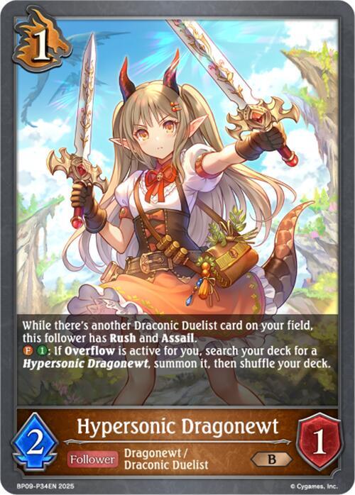 Hypersonic Dragonewt - P34EN (Foil), BP09: Duet of Dawn and Dusk BP09-P34EN