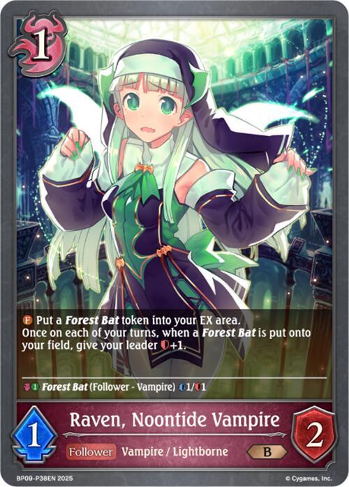 Raven, Noontide Vampire - P38EN (Foil), BP09: Duet of Dawn and Dusk BP09-P38EN