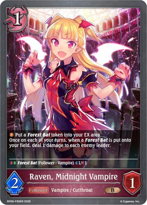 Raven, Midnight Vampire - P39EN (Foil), BP09: Duet of Dawn and Dusk BP09-P39EN
