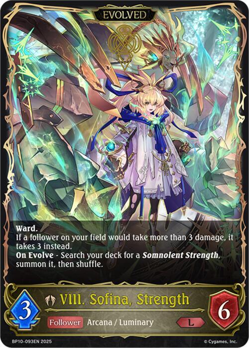VIII. Sofina, Strength (Evolved), BP10: Gods of the Arcana BP10-093EN
