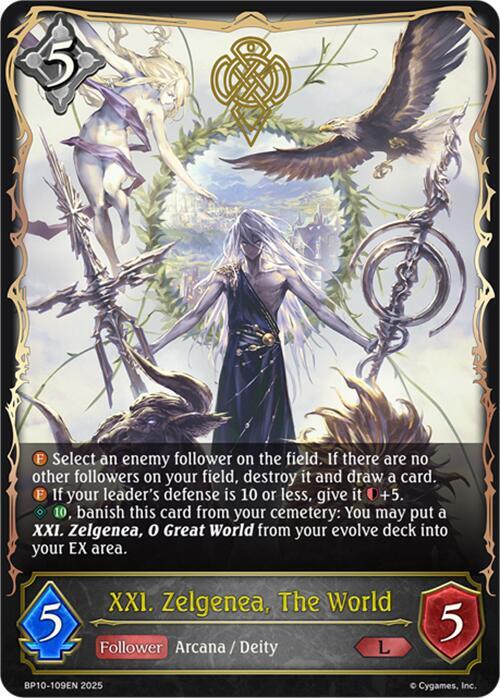 XXI. Zelgenea, The World, BP10: Gods of the Arcana BP10-109EN