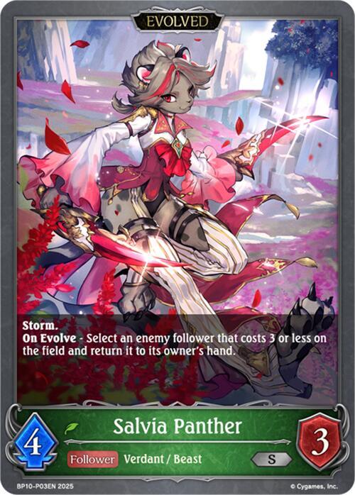 Salvia Panther (Evolved) - P03 (Foil), BP10: Gods of the Arcana BP10-P03EN
