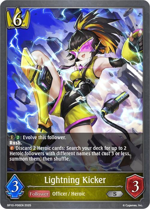 Lightning Kicker - P06 (Foil), BP10: Gods of the Arcana BP10-P06EN