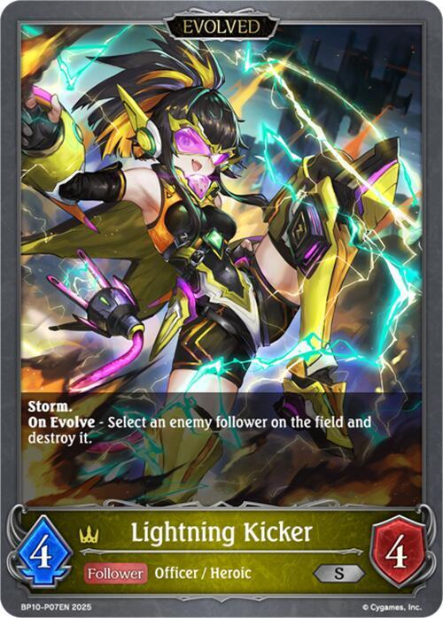 Lightning Kicker (Evolved) - P07 (Foil), BP10: Gods of the Arcana BP10-P07EN