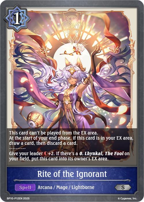 Rite of the Ignorant - P12 (Foil), BP10: Gods of the Arcana BP10-P12EN