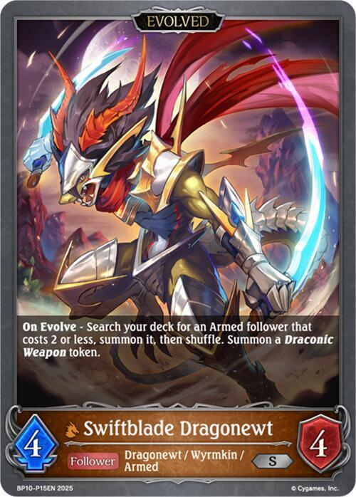 Swiftblade Dragonewt (Evolved) - P15 (Foil), BP10: Gods of the Arcana BP10-P15EN