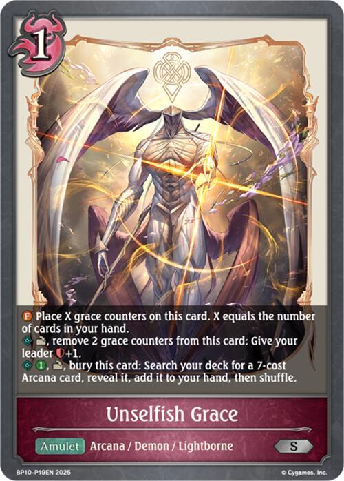 Unselfish Grace - P19 (Foil), BP10: Gods of the Arcana BP10-P19EN