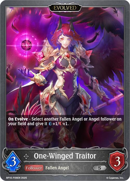 One-Winged Traitor (Evolved) - P26 (Foil), BP10: Gods of the Arcana BP10-P26EN