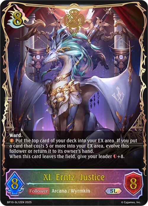 XI. Erntz, Justice (SL), BP10: Gods of the Arcana BP10-SL12EN