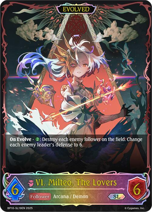 VI. Milteo, The Lovers (Evolved) (SL), BP10: Gods of the Arcana BP10-SL19EN