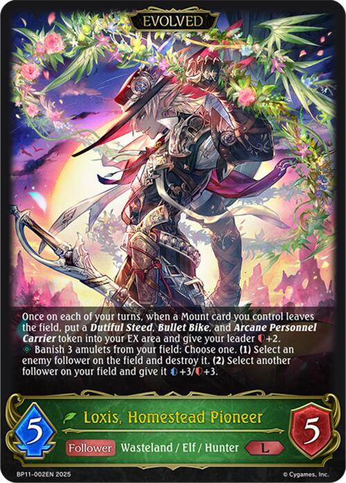 Loxis, Homestead Pioneer (Evolved), BP11: Bullet of Fate BP11-002EN