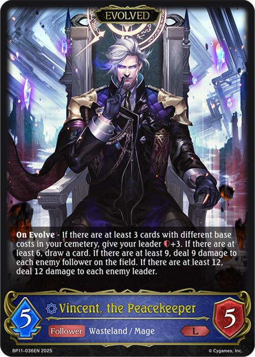 Vincent, the Peacekeeper (Evolved), BP11: Bullet of Fate BP11-036EN