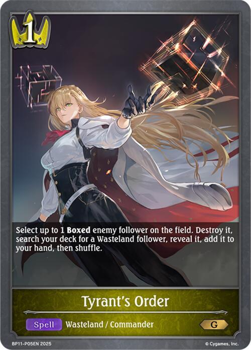 Tyrant's Order - P05 (Foil), BP11: Bullet of Fate BP11-P05EN