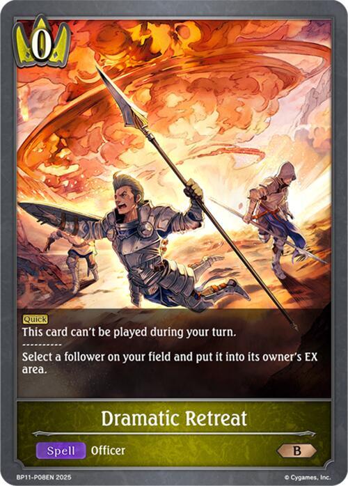 Dramatic Retreat - P08 (Foil), BP11: Bullet of Fate BP11-P08EN