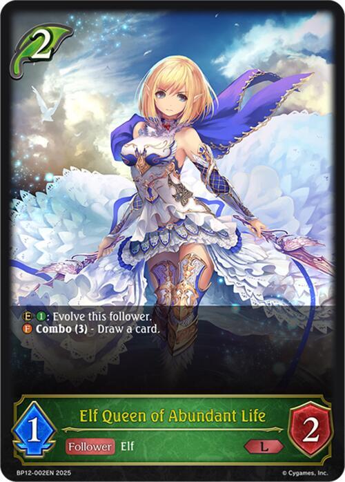 Elf Queen of Abundant Life, BP12: Worldreaver’s Descent BP12-002EN