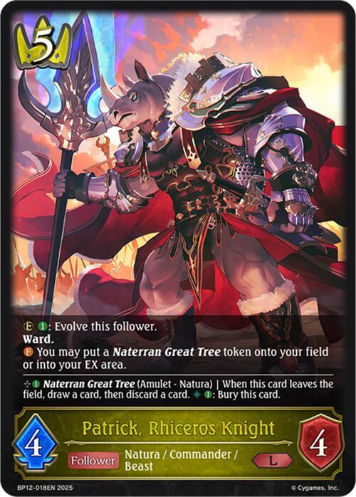 Patrick, Rhiceros Knight, BP12: Worldreaver’s Descent BP12-018EN