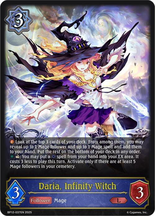 Daria, Infinity Witch, BP12: Worldreaver’s Descent BP12-037EN