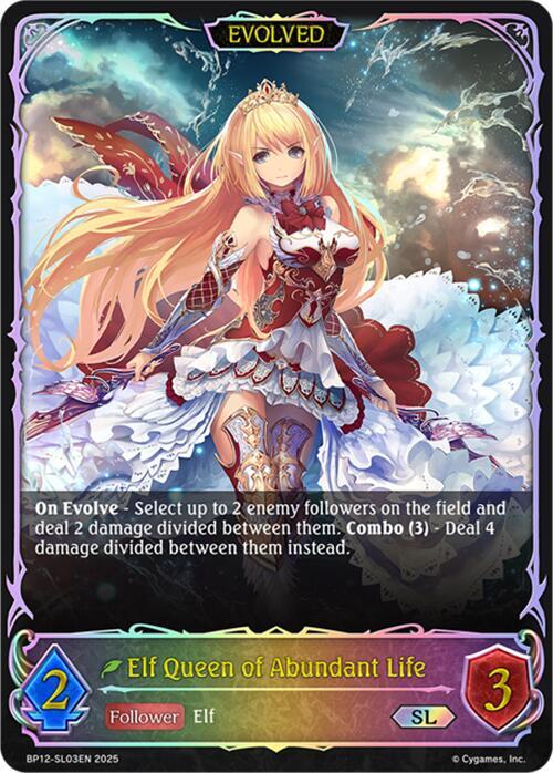Elf Queen of Abundant Life (Evolved) (SL), BP12: Worldreaver’s Descent BP12-SL03EN