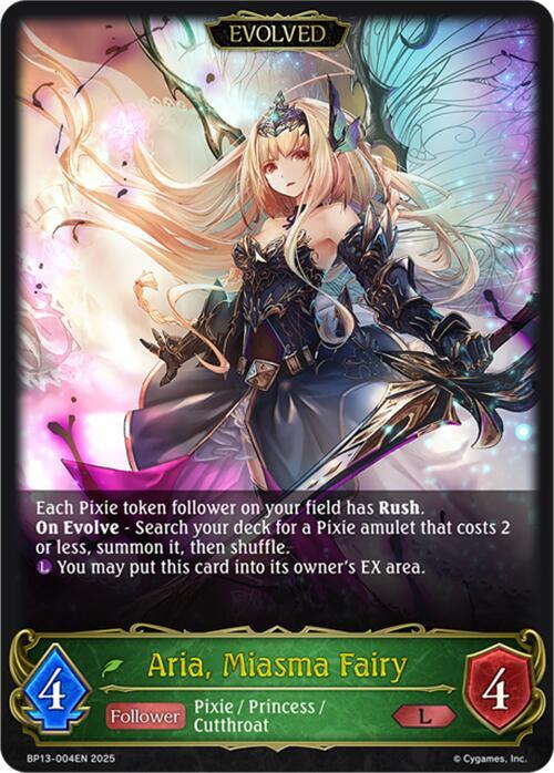 Aria, Miasma Fairy (Evolved), BP13: Dominion of Darkness BP13-004EN
