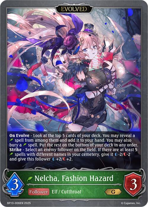 Nelcha, Fashion Hazard (Evolved), BP13: Dominion of Darkness BP13-006EN