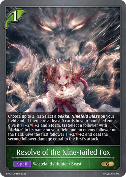Resolve of the Nine-Tailed Fox, BP13: Dominion of Darkness BP13-008EN