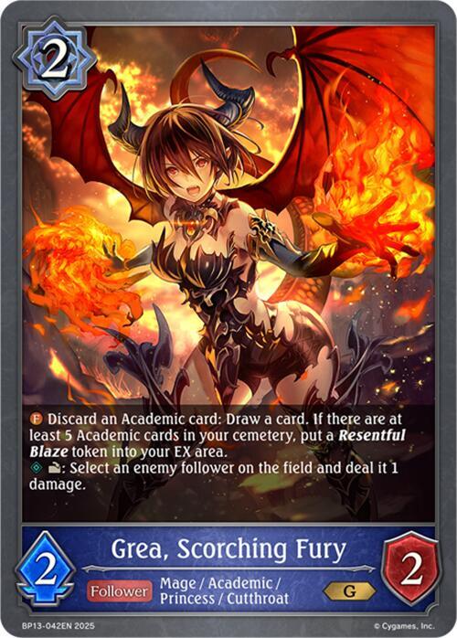 Grea, Scorching Fury, BP13: Dominion of Darkness BP13-042EN