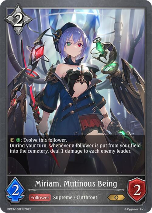 Miriam, Mutinous Being, BP13: Dominion of Darkness BP13-108EN