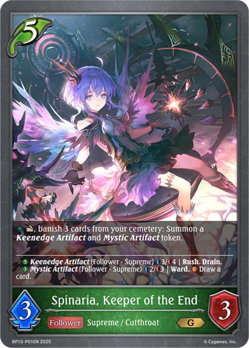 Spinaria, Keeper of the End - P01 (Foil), BP13: Dominion of Darkness BP13-P01EN