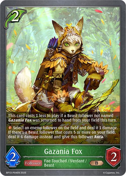 Gazania Fox - P04 (Foil), BP13: Dominion of Darkness BP13-P04EN