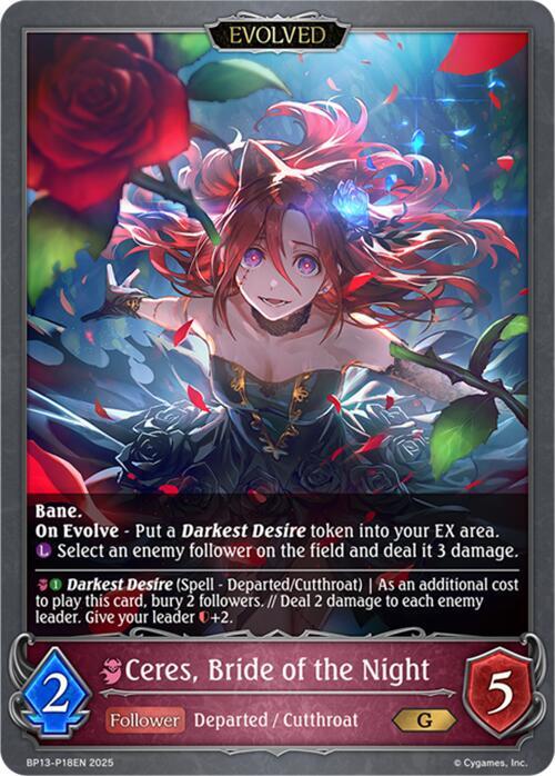 Ceres, Bride of the Night (Evolved) - P18 (Foil), BP13: Dominion of Darkness BP13-P18EN
