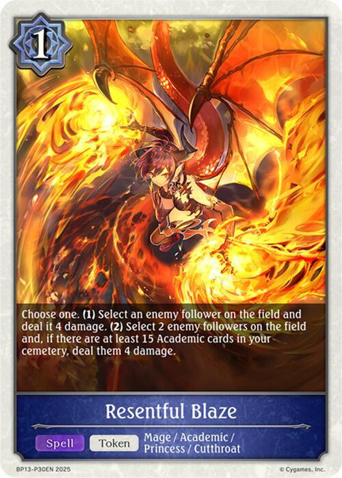Resentful Blaze - P30 (Foil), BP13: Dominion of Darkness BP13-P30EN