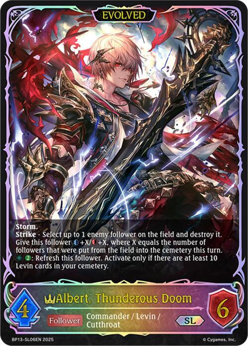 Albert, Thunderous Doom (Evolved) (SL), BP13: Dominion of Darkness BP13-SL06EN