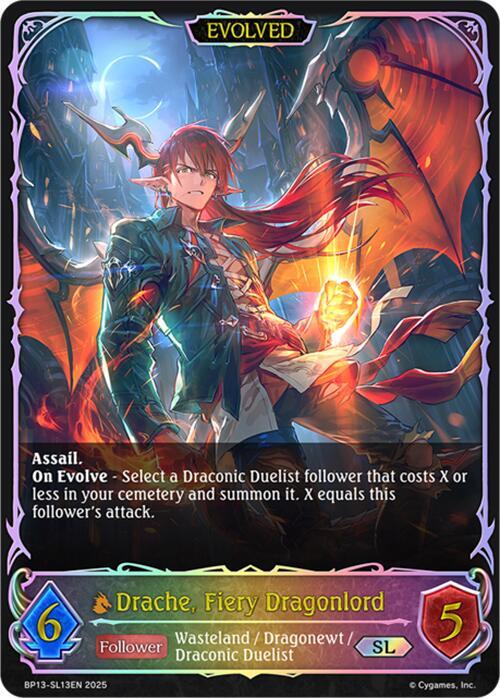 Drache, Fiery Dragonlord (Evolved) (SL), BP13: Dominion of Darkness BP13-SL13EN