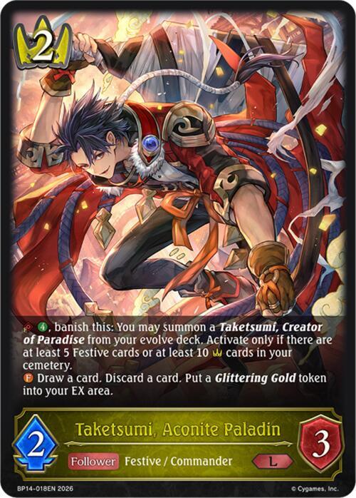 Taketsumi, Aconite Paladin, BP14: Banquet of Dreams BP14-018EN