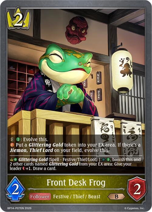 Front Desk Frog - P07 (Foil), BP14: Banquet of Dreams BP14-P07EN