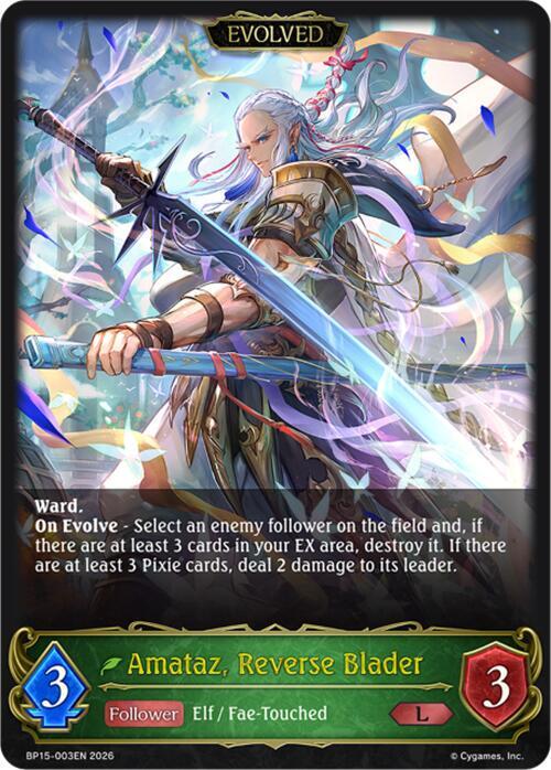 Amataz, Reverse Blader (Evolved), BP15: Trial of the Omens BP15-003EN