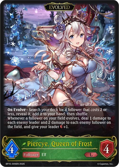 Piercye, Queen of Frost (Evolved), BP15: Trial of the Omens BP15-005EN