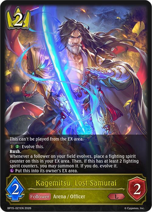 Kagemitsu, Lost Samurai, BP15: Trial of the Omens BP15-021EN