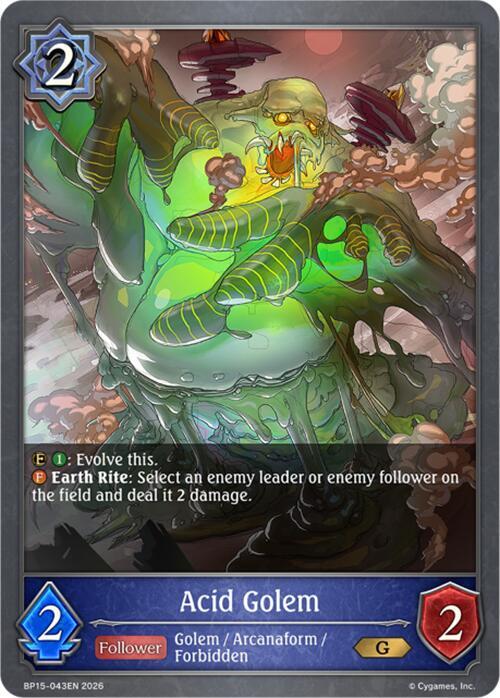 Acid Golem, BP15: Trial of the Omens BP15-043EN