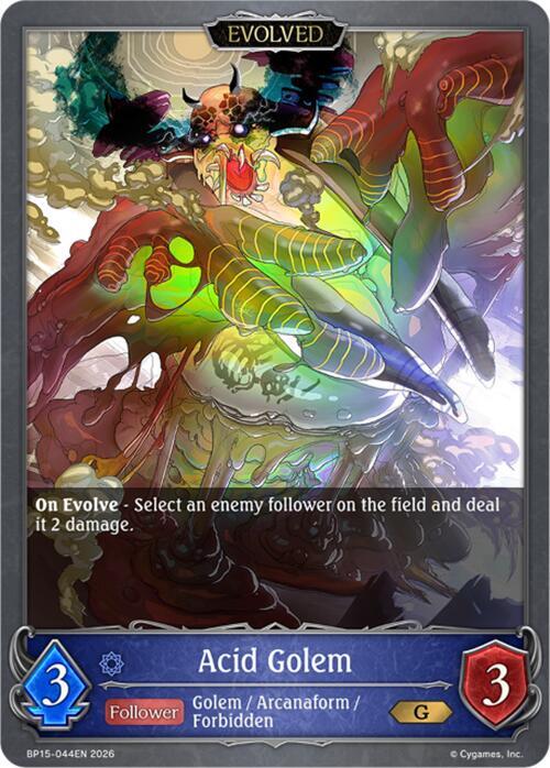 Acid Golem (Evolved), BP15: Trial of the Omens BP15-044EN