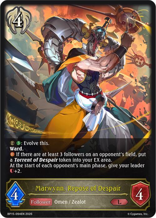 Marwynn, Repose of Despair, BP15: Trial of the Omens BP15-094EN
