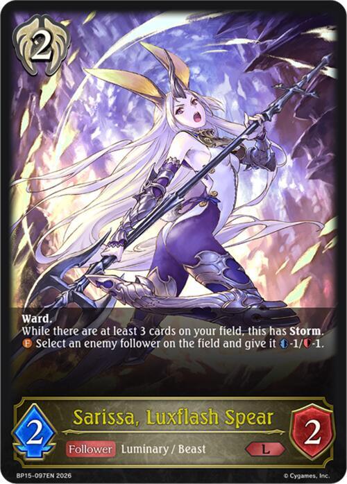 Sarissa, Luxflash Spear, BP15: Trial of the Omens BP15-097EN