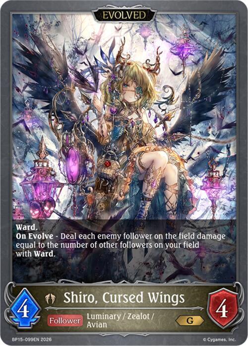 Shiro, Cursed Wings (Evolved), BP15: Trial of the Omens BP15-099EN