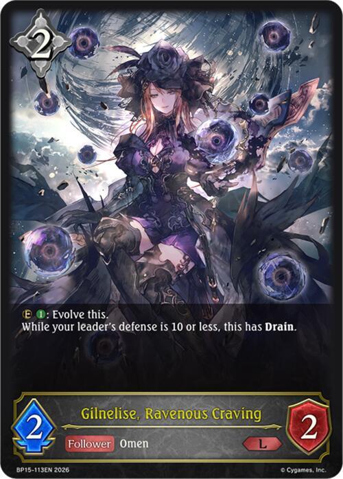 Gilnelise, Ravenous Craving, BP15: Trial of the Omens BP15-113EN
